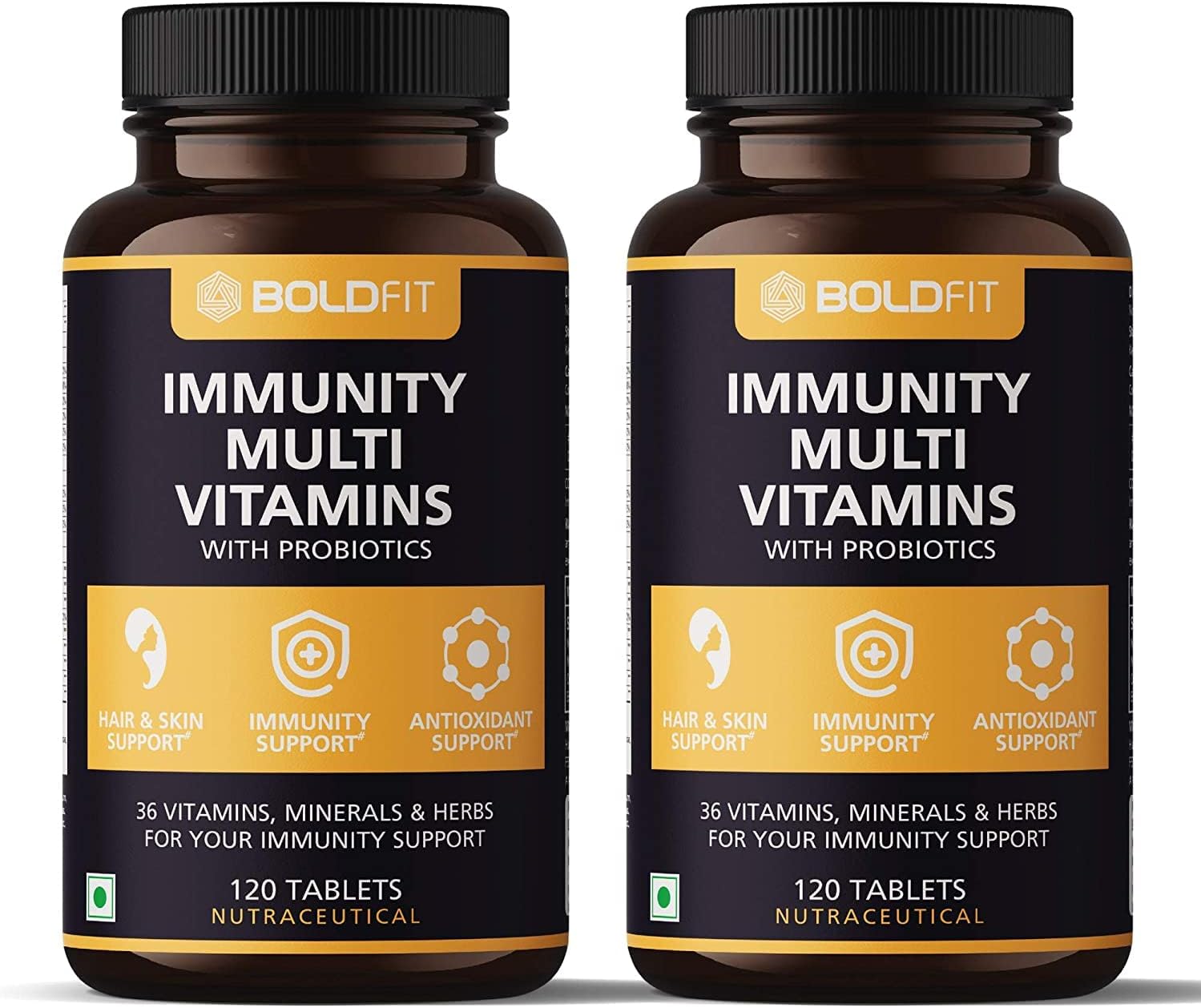 Boldfit Multivitamin For Men & Women (240 Veg Tablets) With Probiotics Vitamin C, E, & Zinc For Immunity, Biotin, For Healthy Hair, Skin & Nails