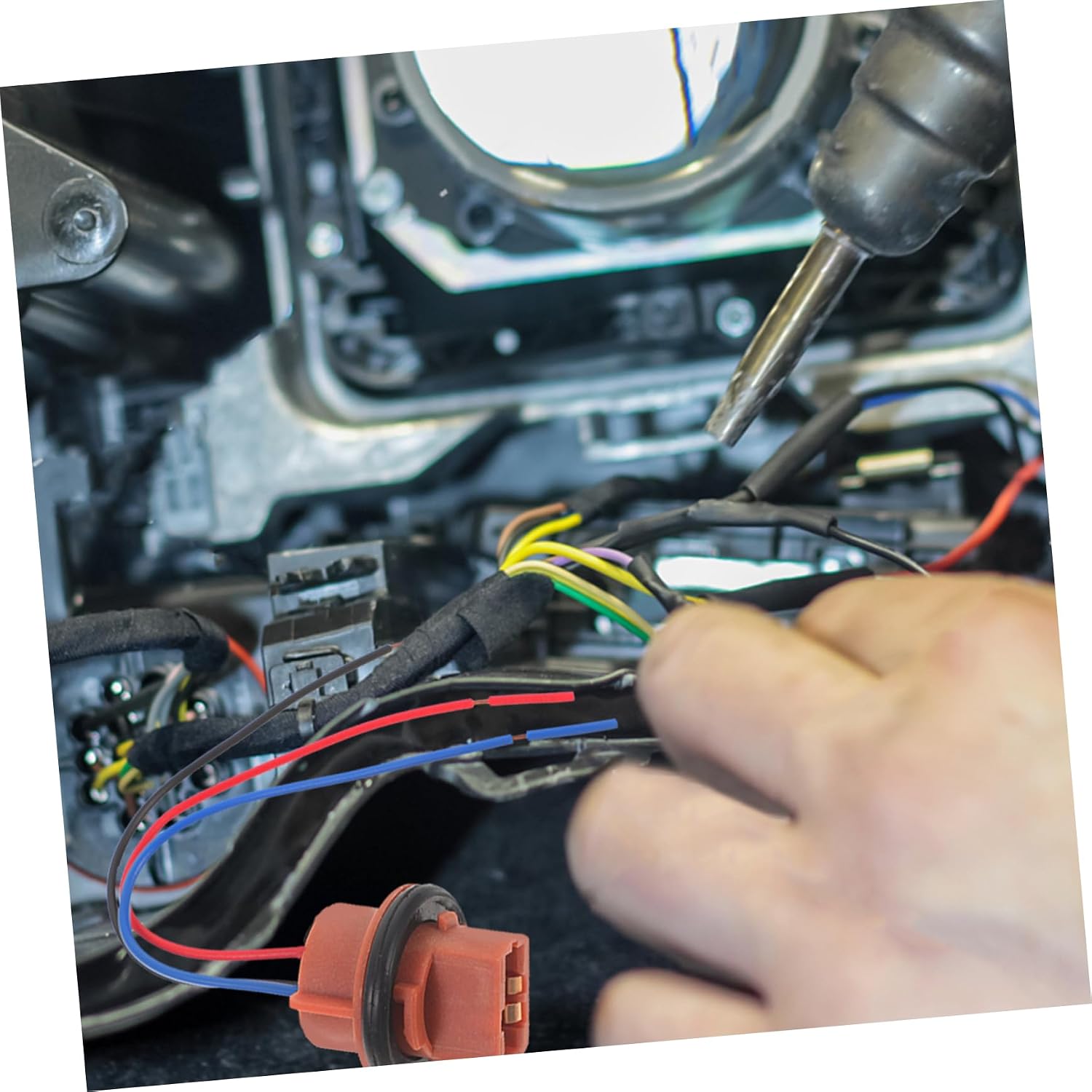 Luxshiny Led Light Base Wiring Adapter for Tail Light Socket and Construction Easy Installation for Automotive Use