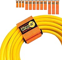 Vista 16 de Correas superelásticas Wrap-It Storage – 9 pulgadas (paquete de 10) – Correas elásticas para la gestión de cables de extensión, almacenamiento
