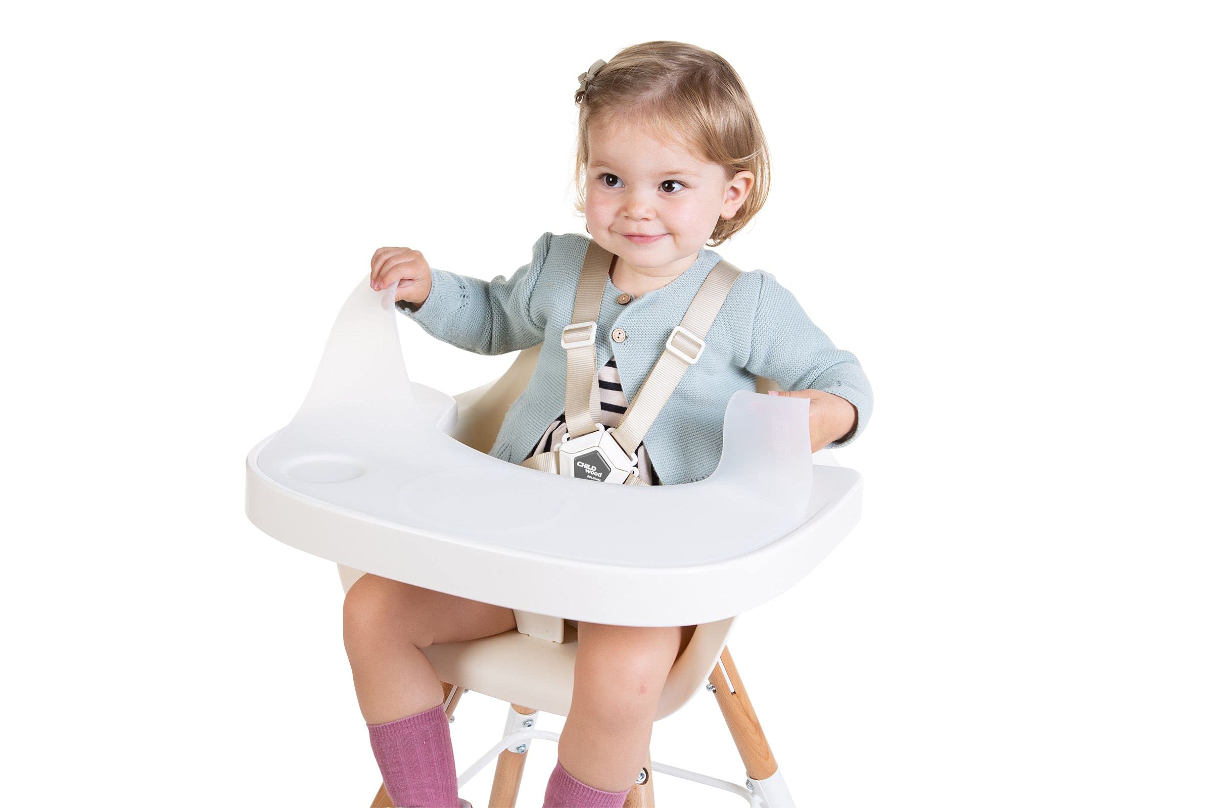 CHILDHOME, Napperon Silicone de Protection pour Tablette Chaise Haute Evolu 2, Antidérapant, Durable, Haute Qualité, Facile à Nettoyer, Couleur Transparent