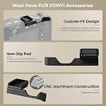 Freewell Thumb Grip for Fuji X100VI with Cold Shoe Mount (Black)
