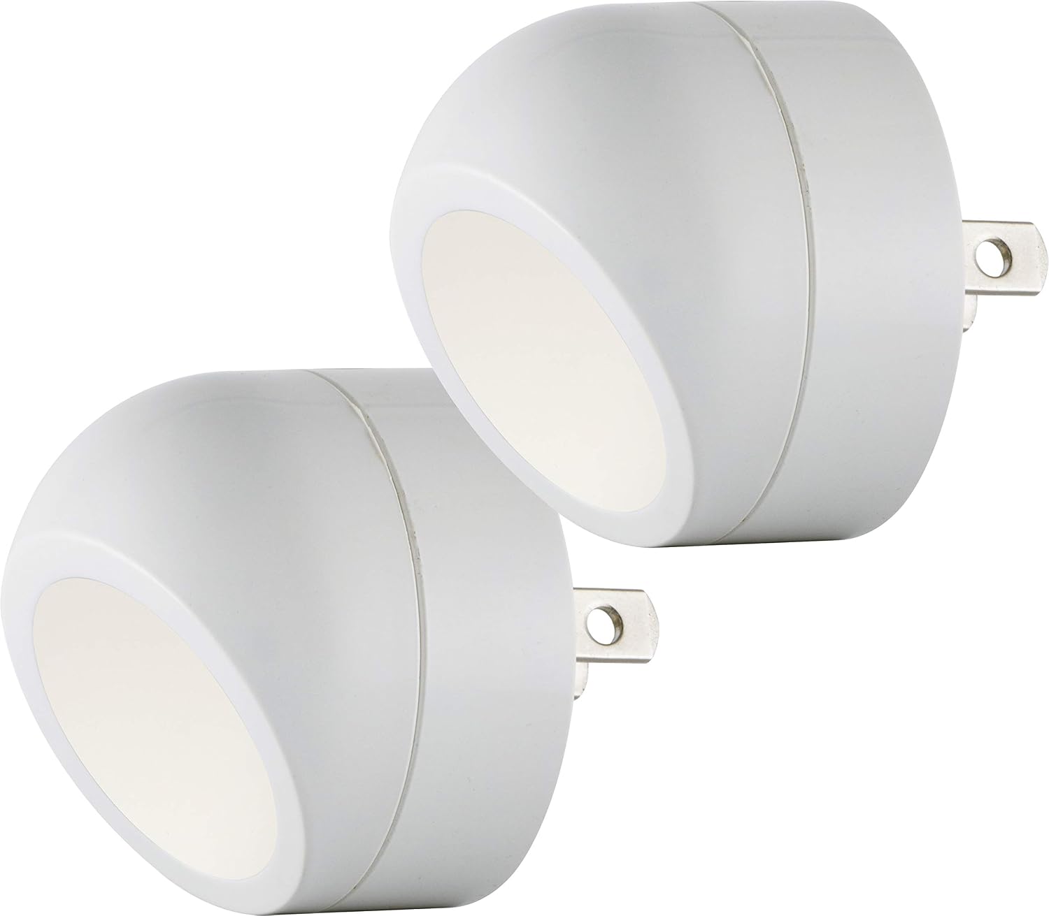 Energizer Rotating LED Night Light, 2 Pack, Plug-in, 360° Rotation, Dusk-to-Dawn Sensor, Home Décor, Ideal for Bedroom, Bathroom, Nursery, Hallway, Kitchen, Staircase, 40293