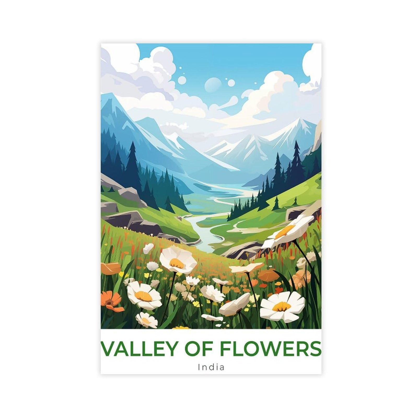 Impression sur toile vallée des fleurs tableau chic séjour 61x91 - 8