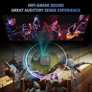 LED 4K Video Gaming Projector with 2 HDMI 2 USB, Smart Movie Theater Proyector with Apps, Auto Focus, WiFi, Bluetooth, Support Ceiling Mount/ Digital Zoom/ Auto Keystone, 1600ANSI, ARC, HDR, Audio Out