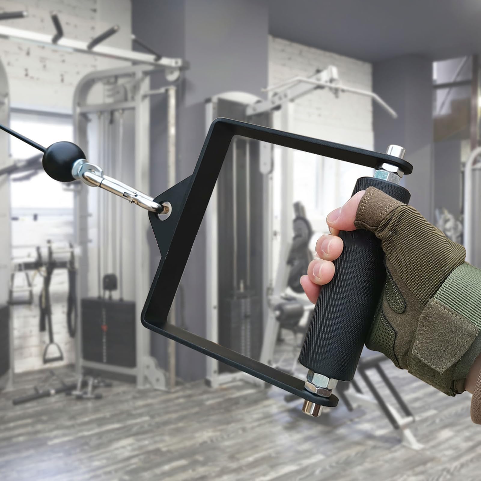 Mango de Cable de Gimnasio, Agarre de Accesorio de Entrenamiento | entrenador de fuerza ergonómico, construcción resistente, antideslizante, fácil instalación, perfecto para bíceps, espalda, t