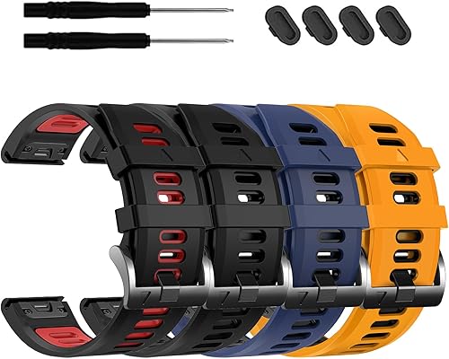 EZMVZKU Correa deportiva Quickfit de 0.866 in para Garmin Fenix 77 Pro66 Pro55 Plus, correa de repuesto de silicona para Forerunner 965 955