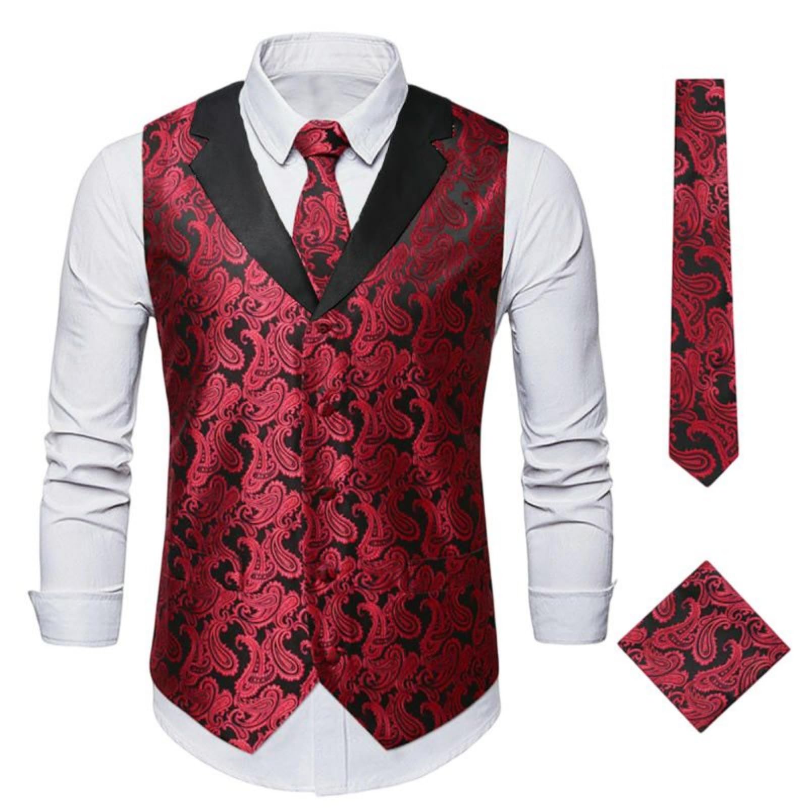 Chaleco formal casual con estampado de aluminio evita trajes aburridos hombre 8