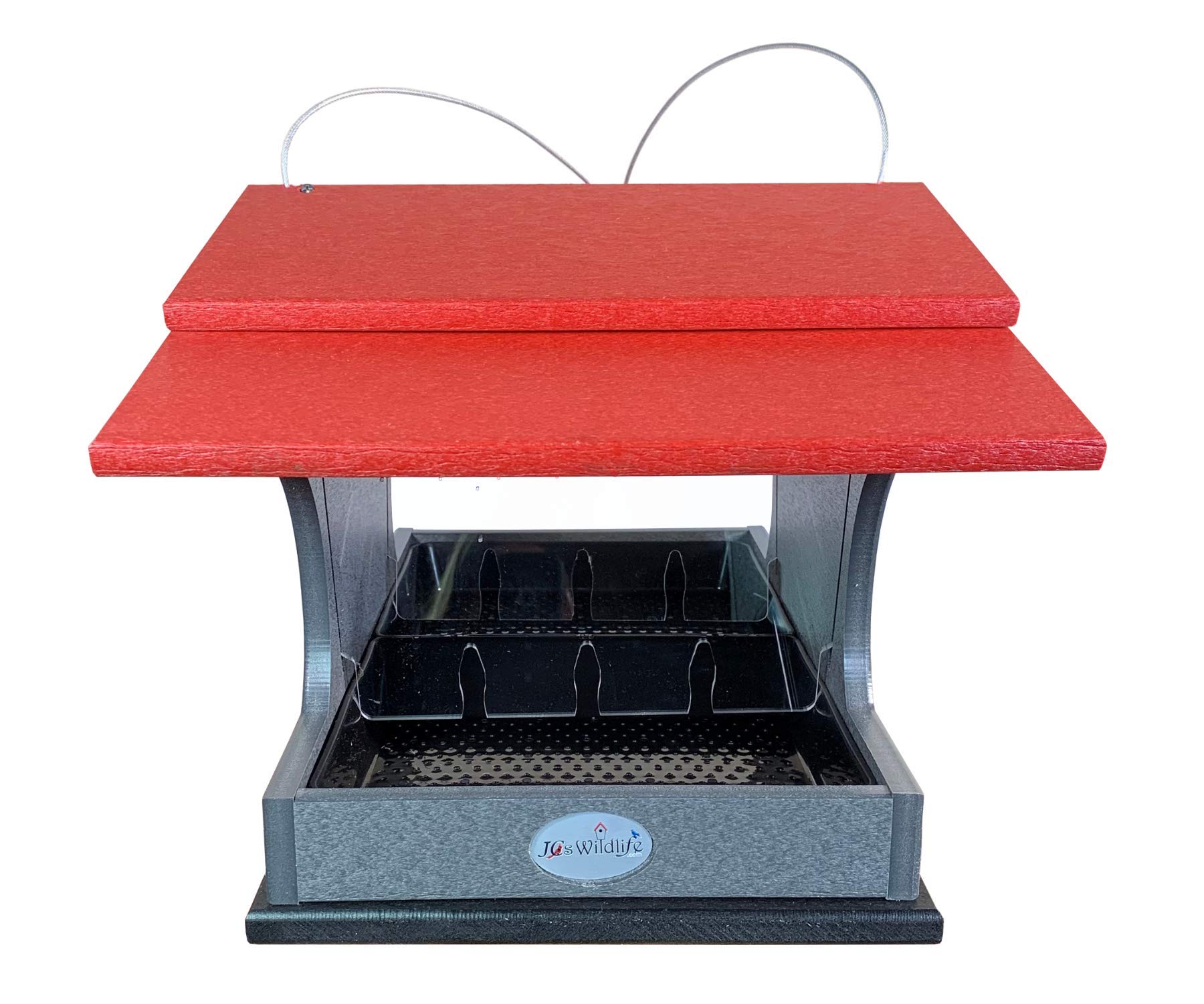 JCS Wildlife Large Poly Hopper Bird Feeder - Mounting Pole Bundles Available! - Picture 16 of 48