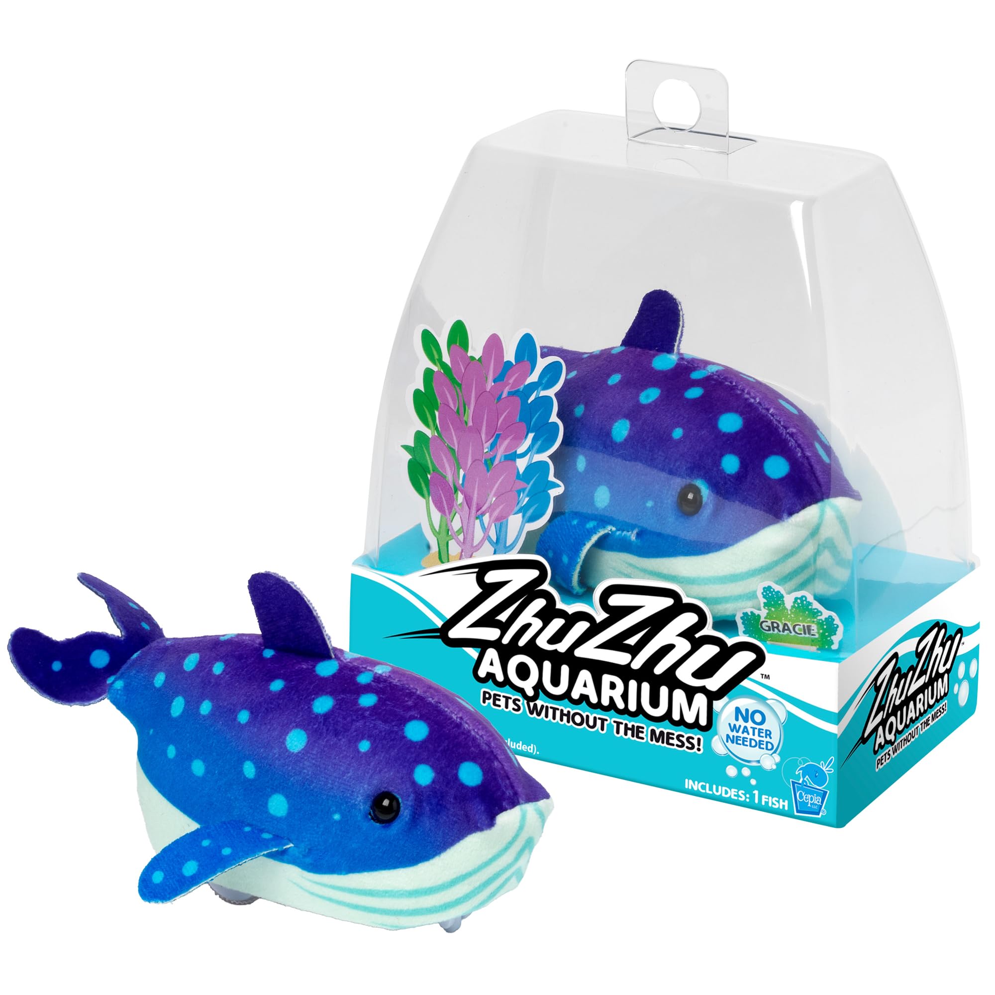 John Adams | Zhu Zhu Pets | Zhu Zhu Aquarium Toy Fish - Gracie | Interactive, Collectible Pet with Sounds and Movement | Electronic Pets | Ages 4+