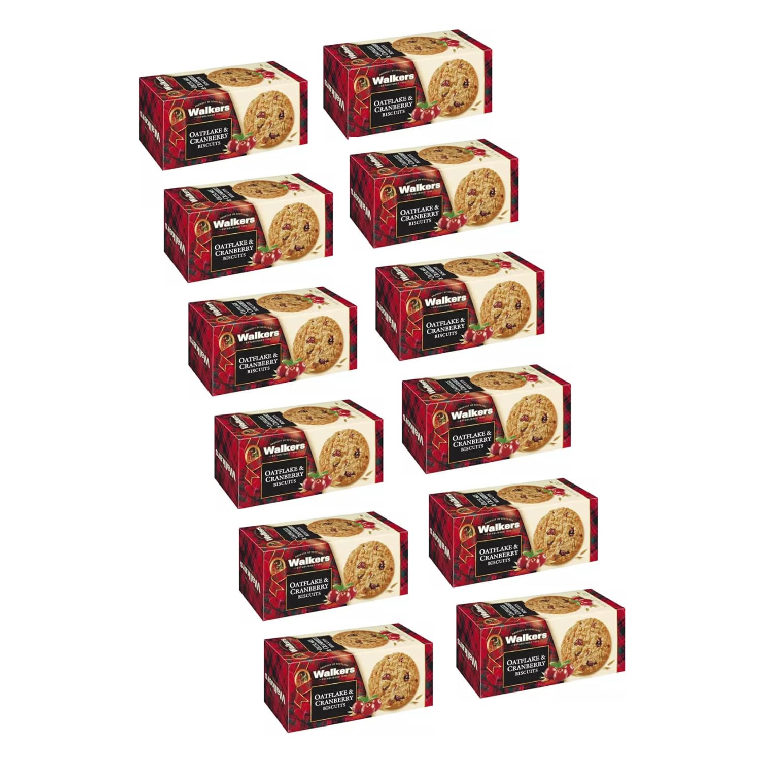 Walkers | Biscotti Scozzesi Avena e Mirtilli | Biscotti Puro Burro | Pasta Frolla Burro Salato e Mirtilli - 12 Astucci