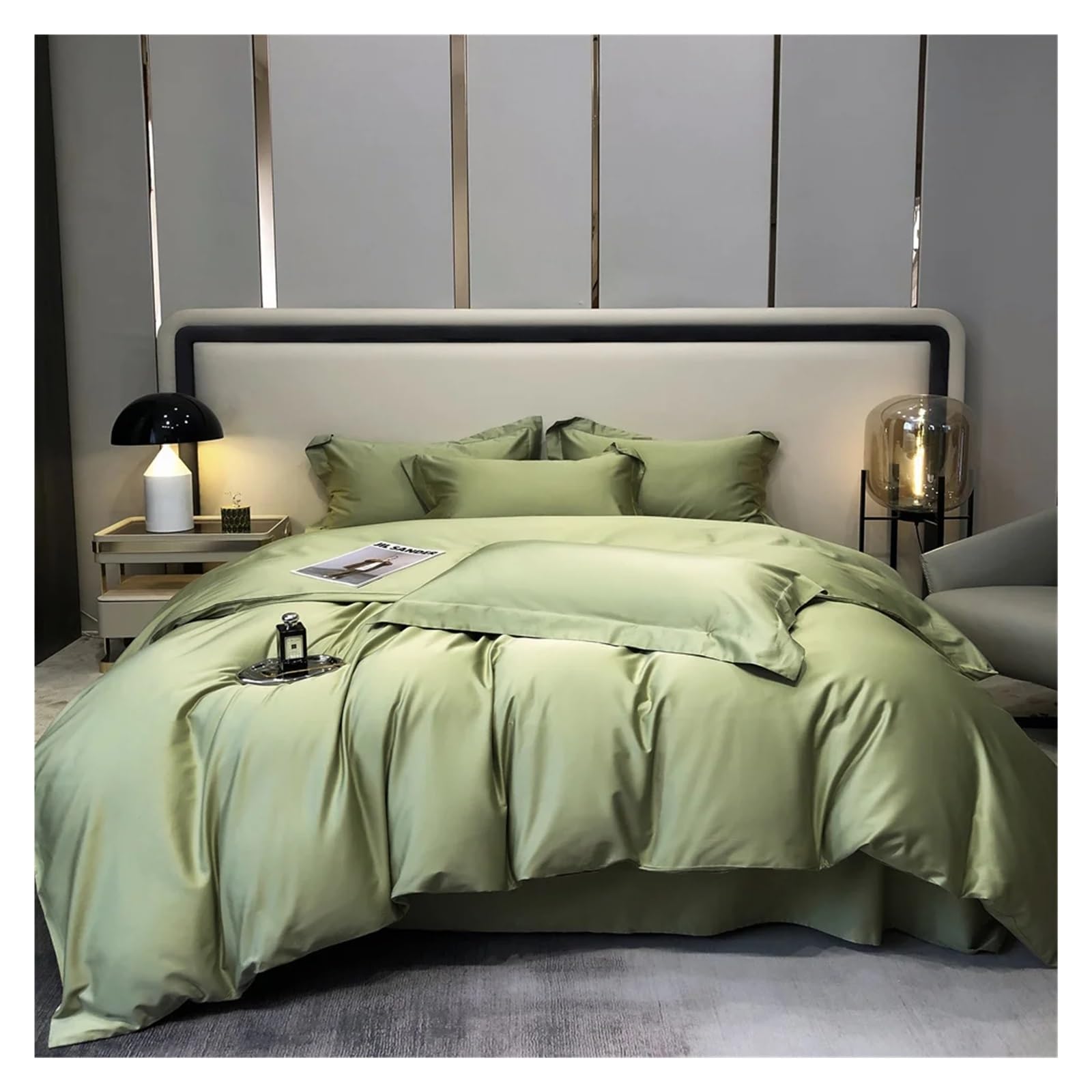 Ensemble de literie avec housse de couette drap taie d'oreiller coton égyptien King