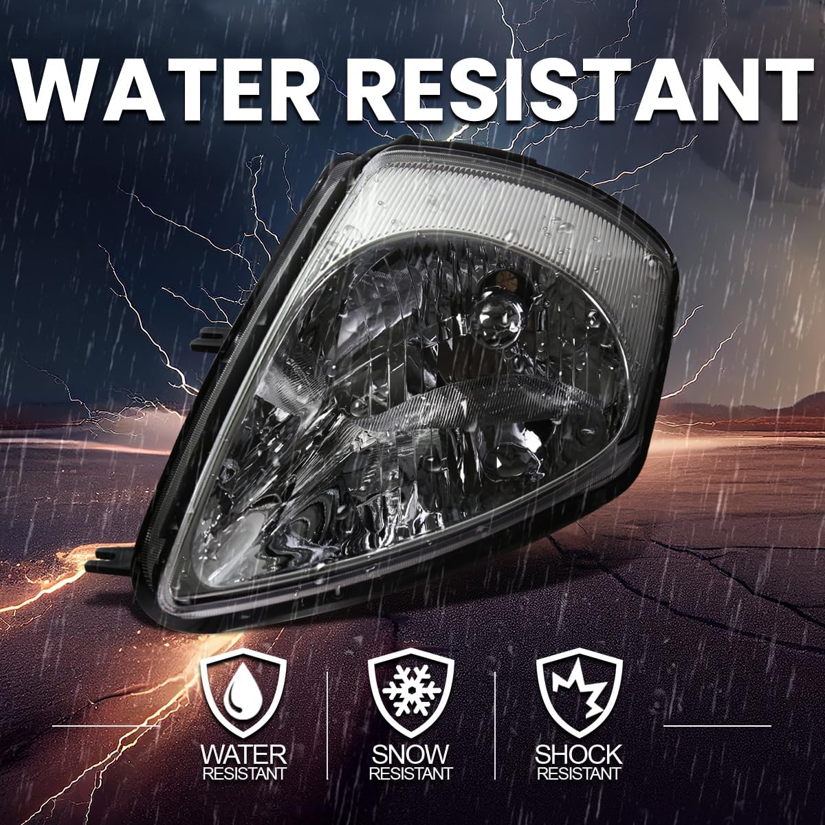 SPEC-D TUNING Jdm Chrome Clear Headlights Compatible with 2000-2005 Mitsubishi Eclipse L+R Pair Head Light Lamp Assembly