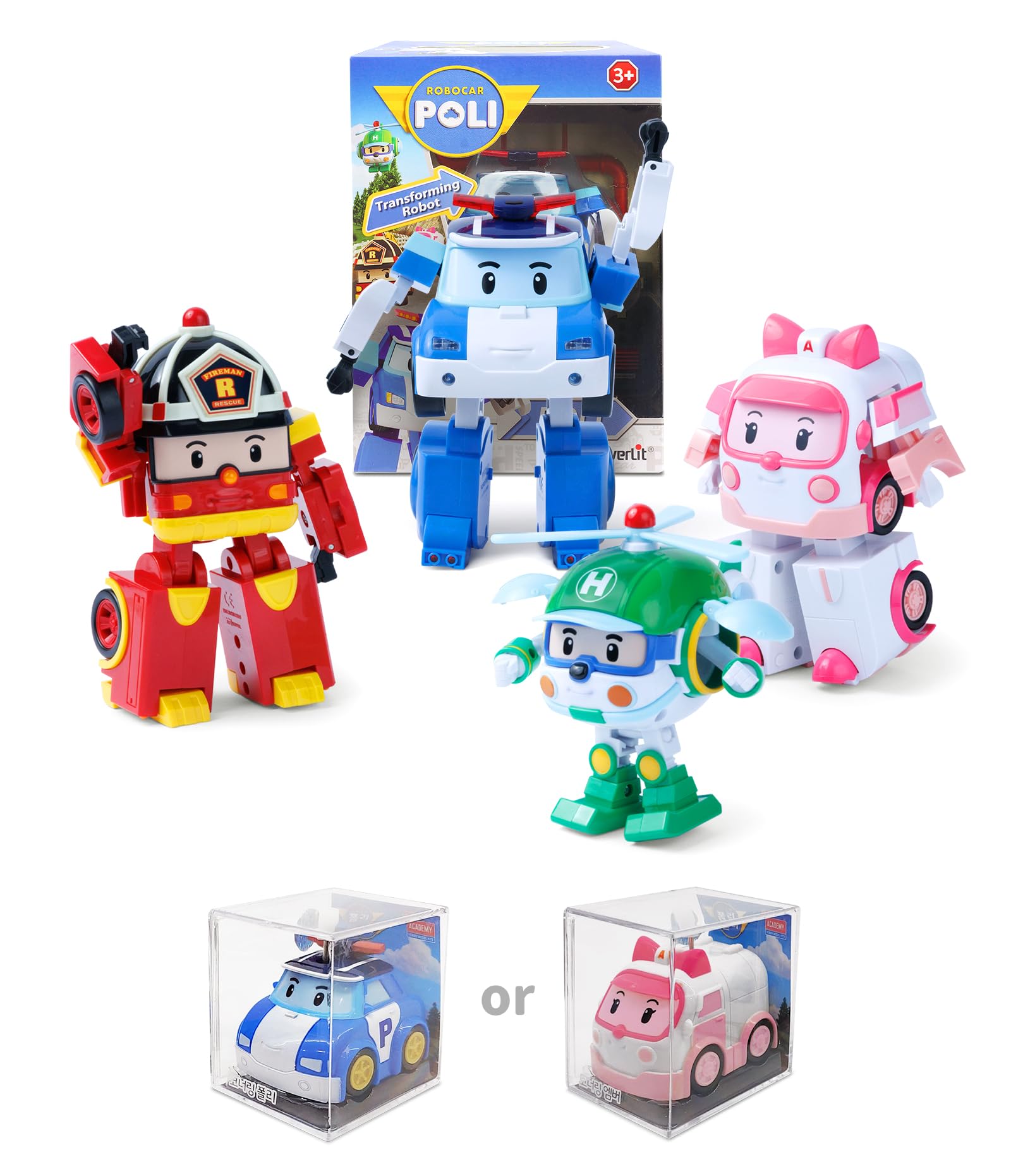 Amazon.co.jp: ロボカーポリー(RobocarPoli) 4インチ 変身ロボット 4種