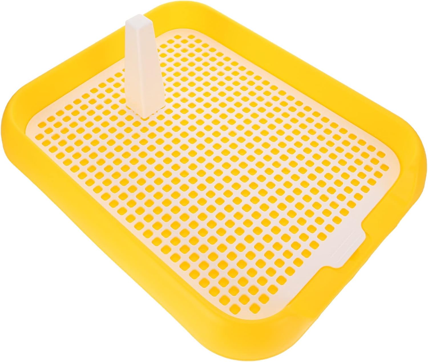 Pet Training Tray, 18x15 Dog Litter Box Puppy Training Toilet, Pet Training Pads Holder, Pet Toilet (Yellow)