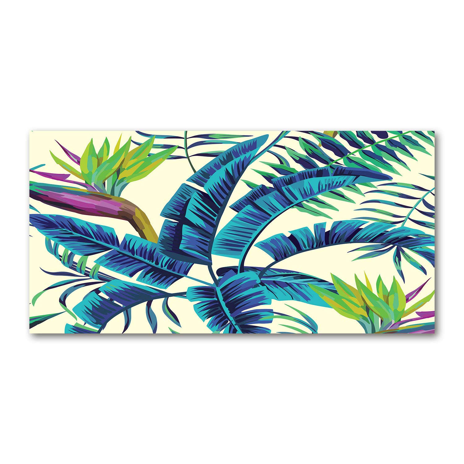Acrylic glass picture hojas tropicales tableau mural plastique 140x70