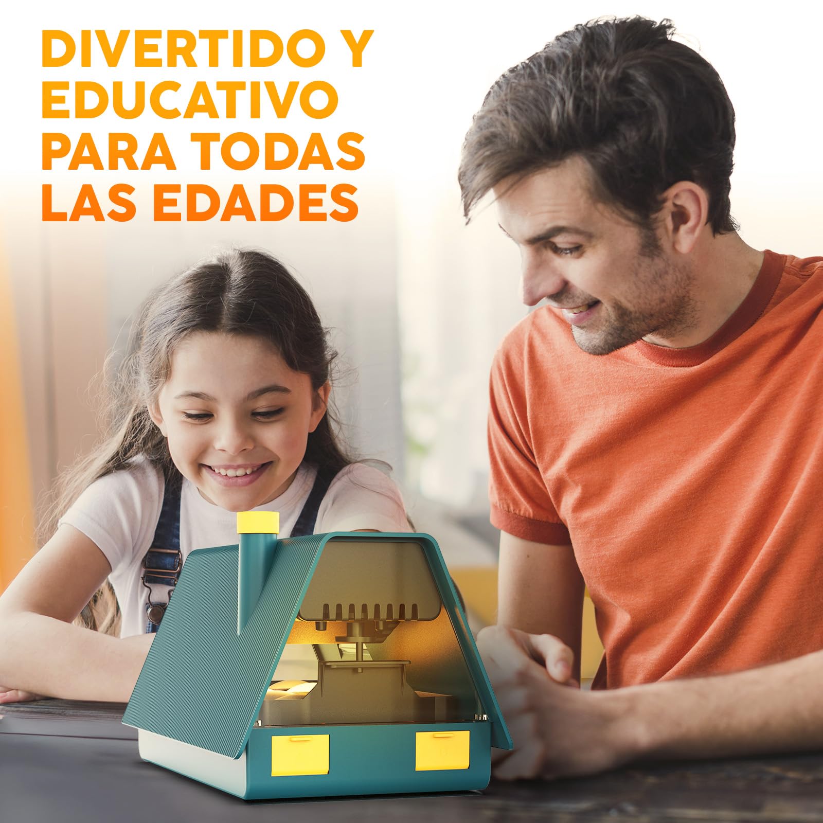 Okkobi M10 Incubadora Huevos Gallina - Ideal para todas las edades - Incubadoras de Huevos Automaticas - Volteo Automático y Control de Humedad - Verde y Amarillo