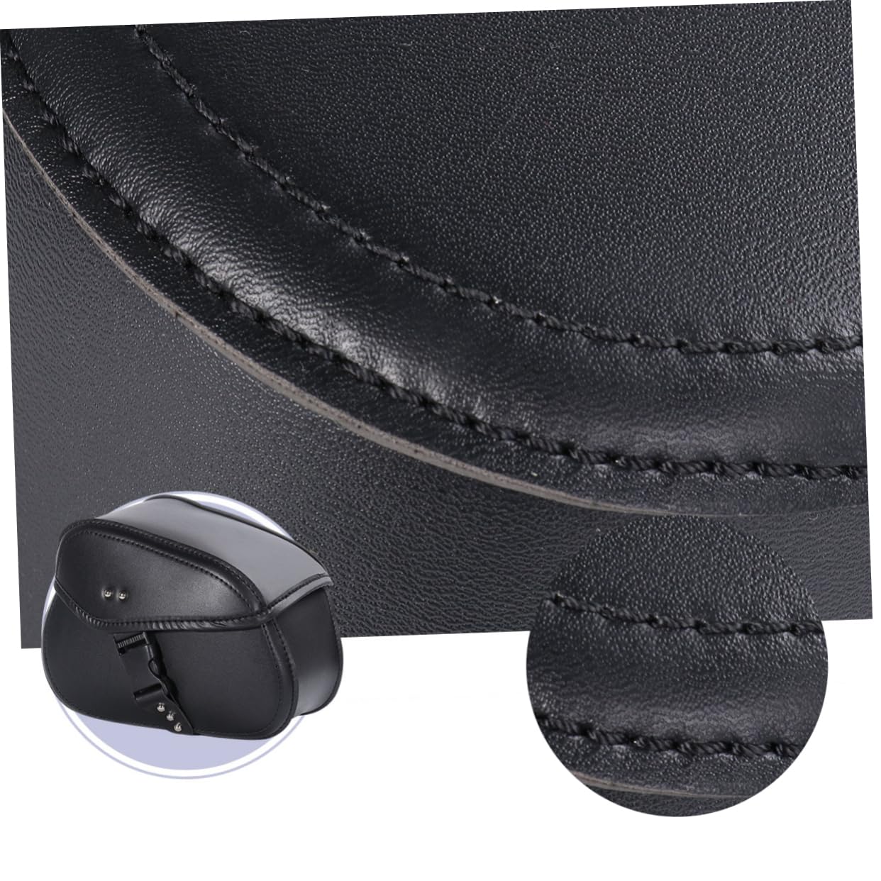 Borsello Moto in Pelle Pu Doppio Tasche Spaziosi Design Elegante per Attività Esterne