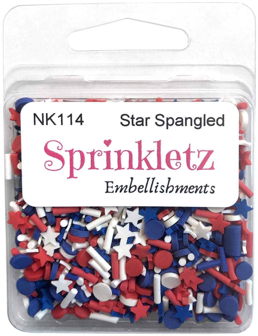Buttons Galore Sprinkletz Embellish Star Spangled