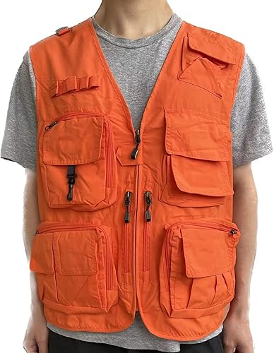 Miniatura 7 de Rizanee Mens Lightweight Outdoor Vest Fishing Photography Travel Safari Vests with Multiple Pockets