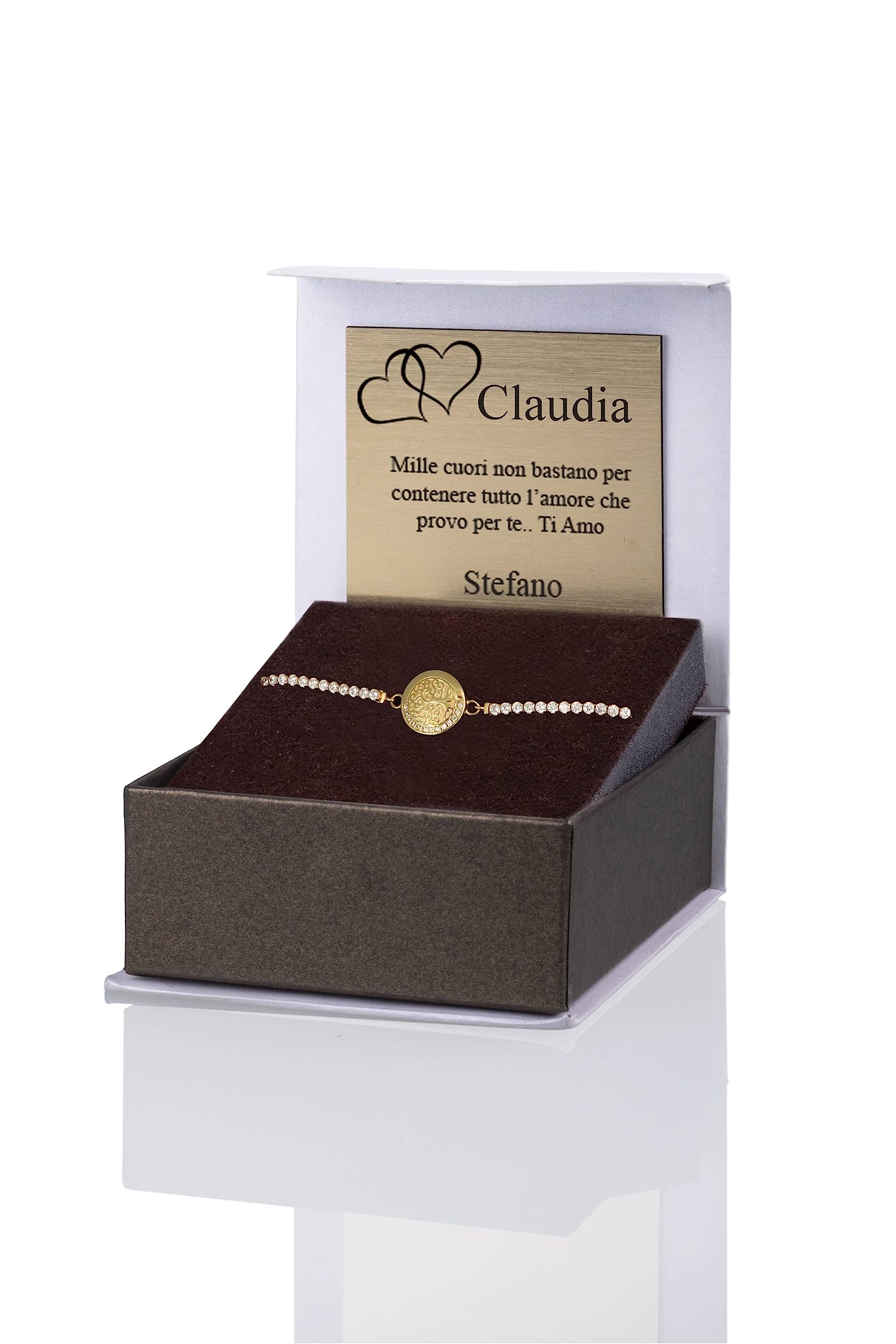 Sakrami Bracciale Liberty Albero Della Vita in Oro.Idea regalo per Donna, Ragazza per Compleanno, Anniversario, Cresima, San Valentino, Comunione, Laurea, Natale + Confezione Regalo Personalizzata