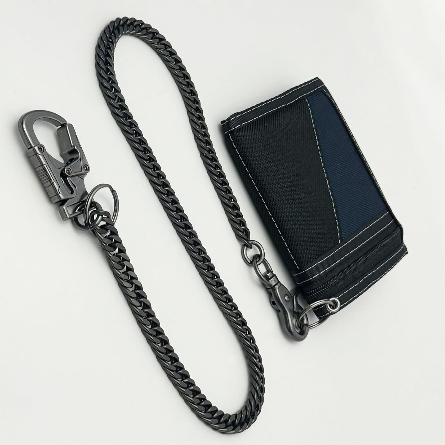 Ahiller Wallet Chain for Pants,Fancy Stainless Steel Key Chains with Double Locking Mechanism Carabiner Clip for Men Women - Image 6