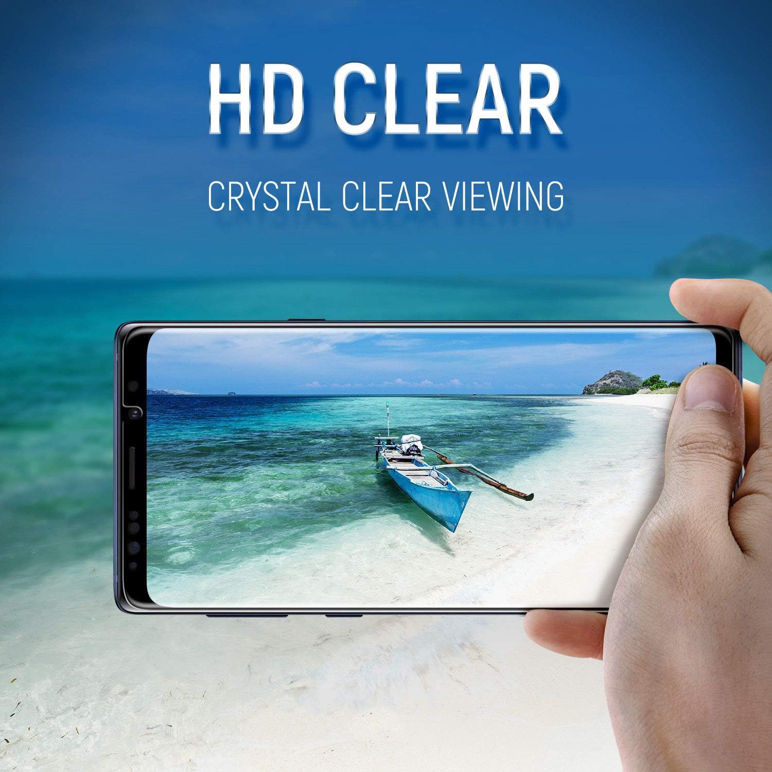 (2Packs) [Easy Bubble-Free Installation] Full Screen Coverage Tempered Glass Screen Protector 3D Curved/HD Clarity/Case Friendly Compatible with Samsung Galaxy Note 9