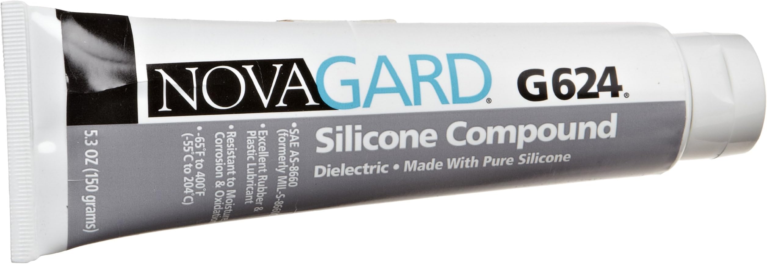 G624 Dielectric Silicone Grease Compound, Meets SAE AS-8660, 5.3 oz Tube