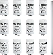 Pack of 12 Fluorescent Tube Light Bulbs Neon Starter 4-65W 220-240V, Starter for Fluorescent Tubes and LEDs, Starter for Neon Lights, Suitable for Various Lamp Holders, Durable and Easy to Install