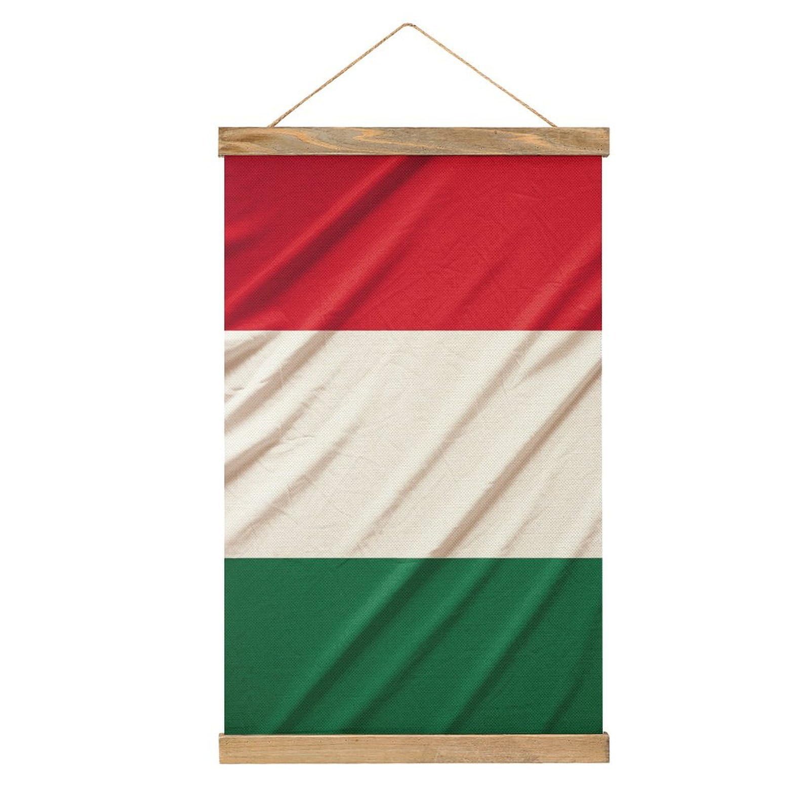 VstaDank Italy Flag Poster with Wooden Frame Hanger Art Painting Wall Decor Poster Wall Hanging Wooden Frame 13x20 Wood Poster Hanger for Photo Picture Art Canvas Print Artwork