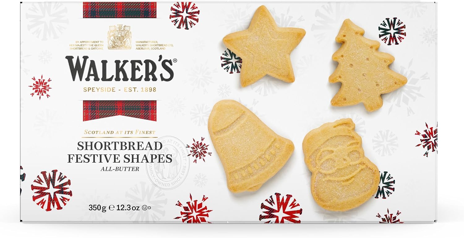 Walkers Shortbread Festive Shapes, 350 Grams (Pack of 1) Amazon.ca