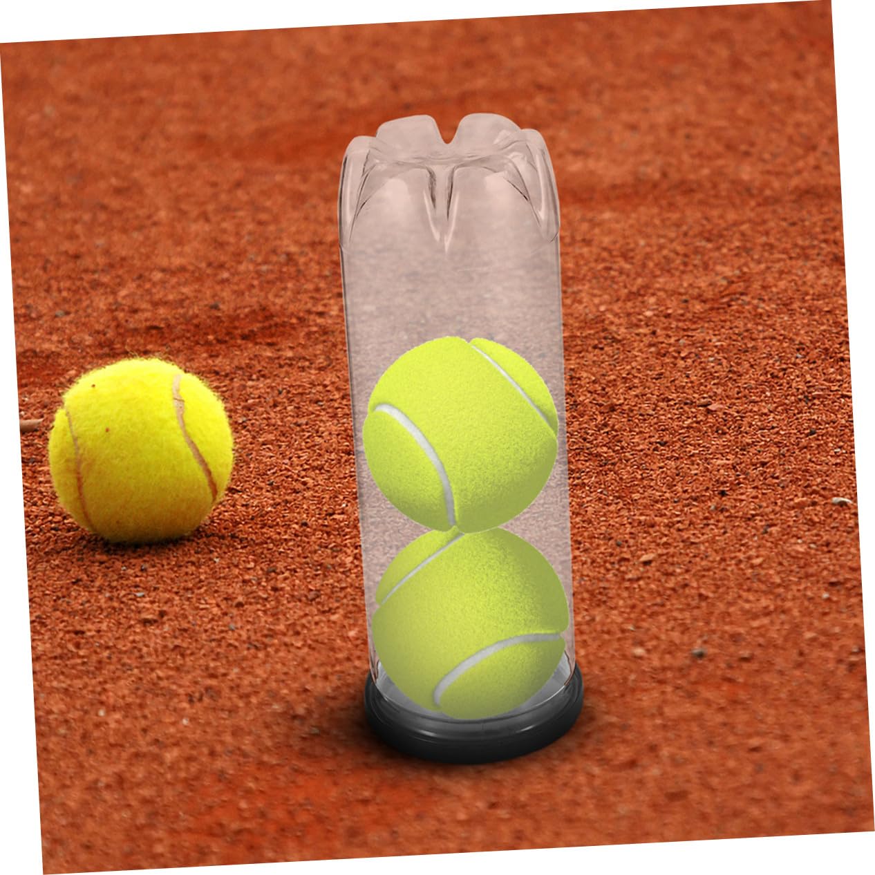 6 pièces Boîte de Rangement Transparente pour Balles de Tennis avec Couvercle Noir Lot de Tubes PVC Durables pour Stockage et Organisation Intérieure et Extérieure
