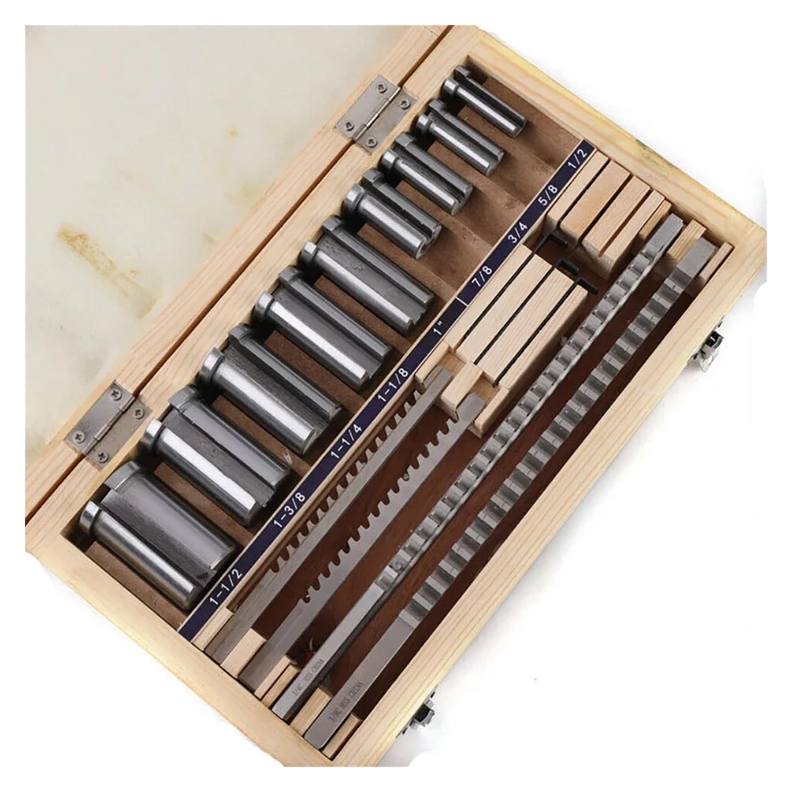 Juego de brochas for chaveteros, 18 piezas HSS métricas, 12-28, brocas for chaveteros, kit CNC para trabajos mecánicos