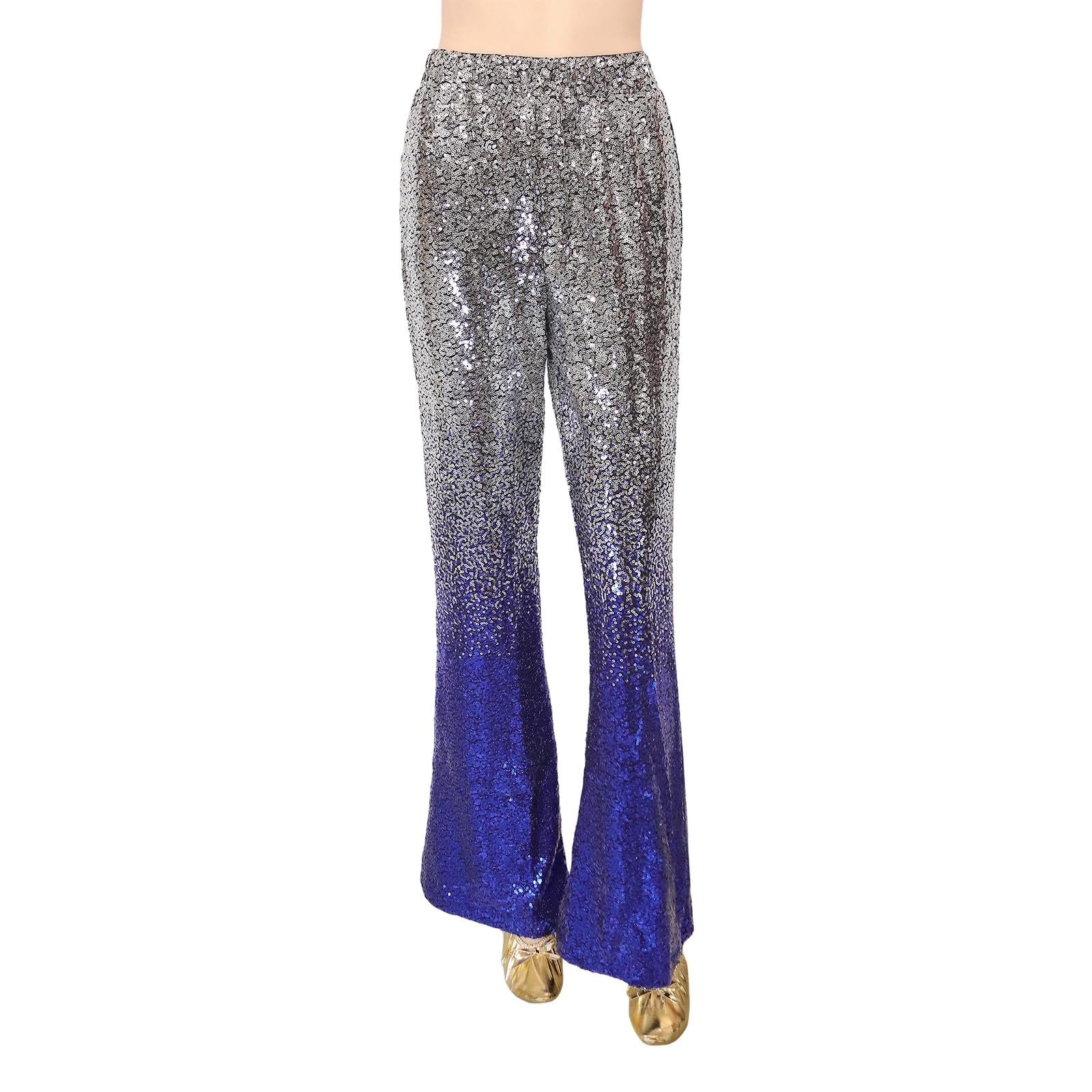 Short à paillettes bleu-a extensible style hot pants scintillant - 8