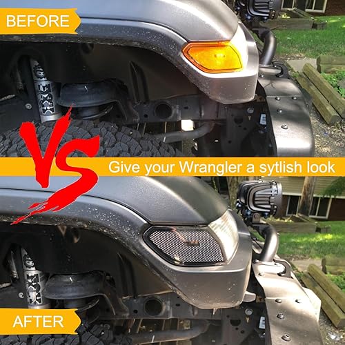 Miniatura 2 de Reemplazo de luces LED de marcador lateral de lente ahumada para Jeep Wrangler JL Gladiator JT 2018+, guardabarros delanteros, luz indicadora de