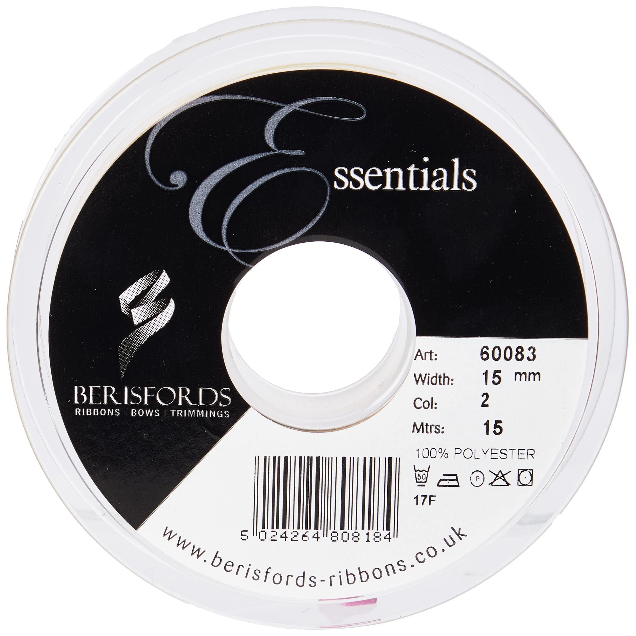 Berisfords Oatmeal Stripe Ribbon, Ivory