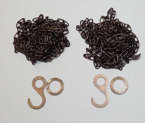 Miniatura 2 de Cadena de reloj de cuco con acabado antiguo, se adapta a Regula 25 35 70 New 61 eslabones por pie, juego de 2 Estados Unidos