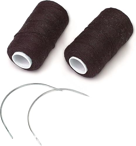Miniatura 4 de Combo de aguja de tejer de 3 hilos con aguja para hacer pelucas, trama de cabello para coser, tejido de cabello grande, mediano y pequeño, aguja
