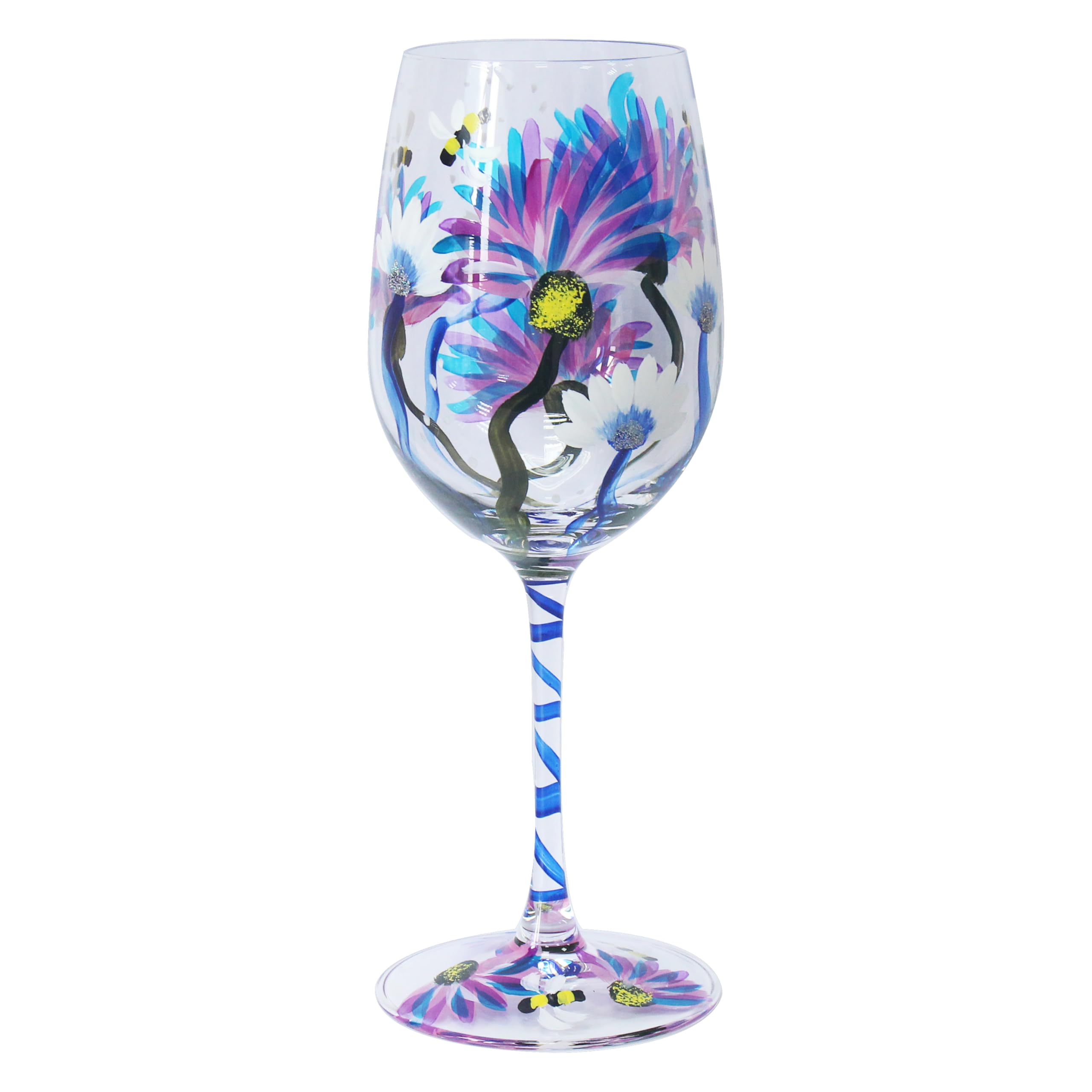 Lesser & Pavey Lynsey Johnstone Hand Painted Wine GlassThistles & Bees from B&Q