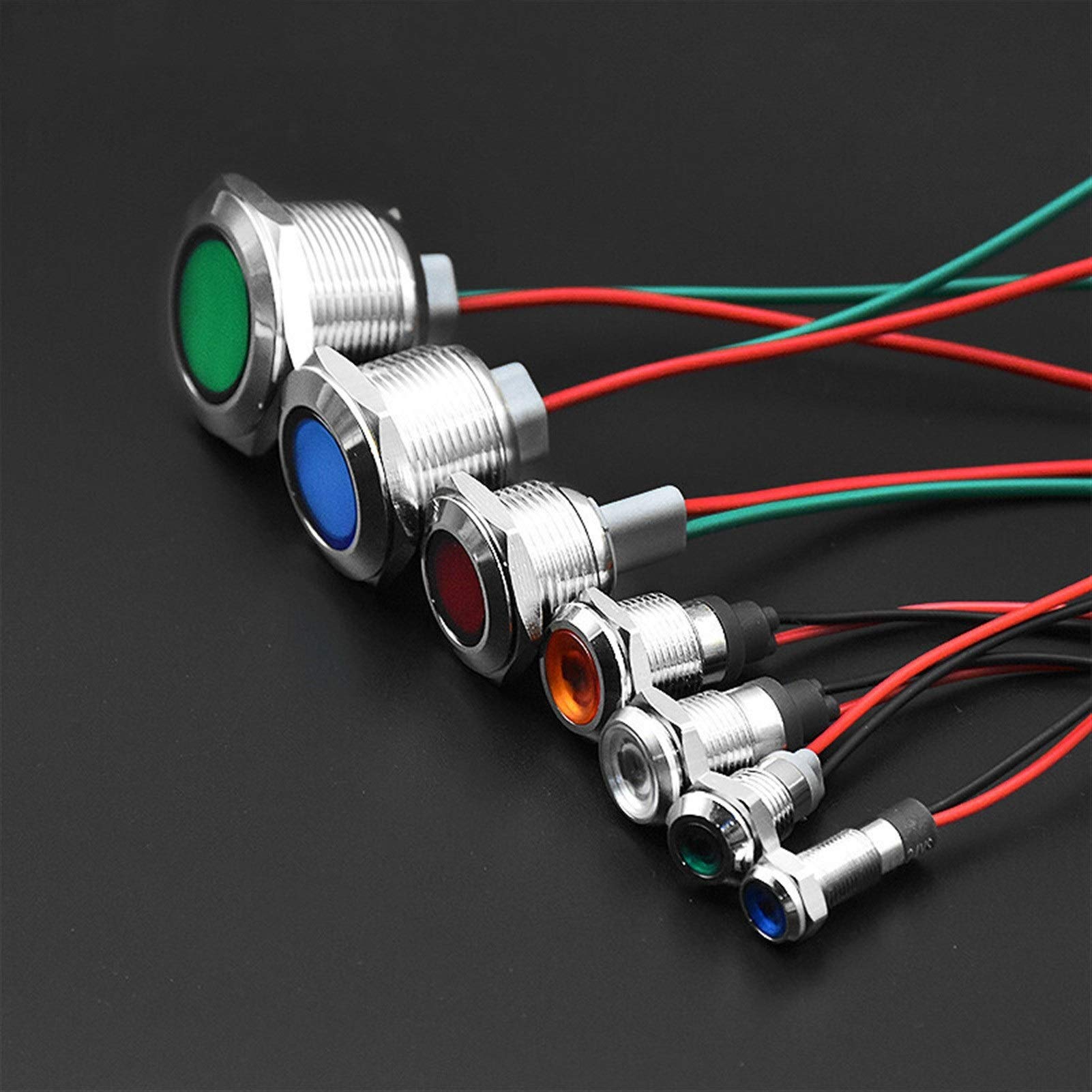 RUNCCI-YUN 10pcs110V-220V6mm LED Pannello Pilota Cruscotto Spia Indicatore Lampada Auto Furgone - Foto 12