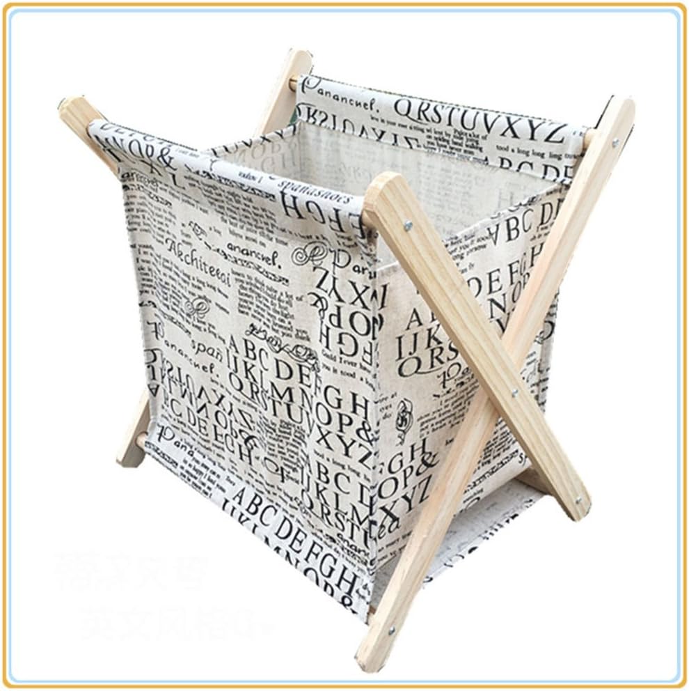 XXYSCLK Fluid systems Collapsible Newspaper and magazine rack,Storage shelf File organizer rack Desktop racks Newspaper rack Ground Magazine Office sundries rack-D 32x24x32cm(13x9x13)