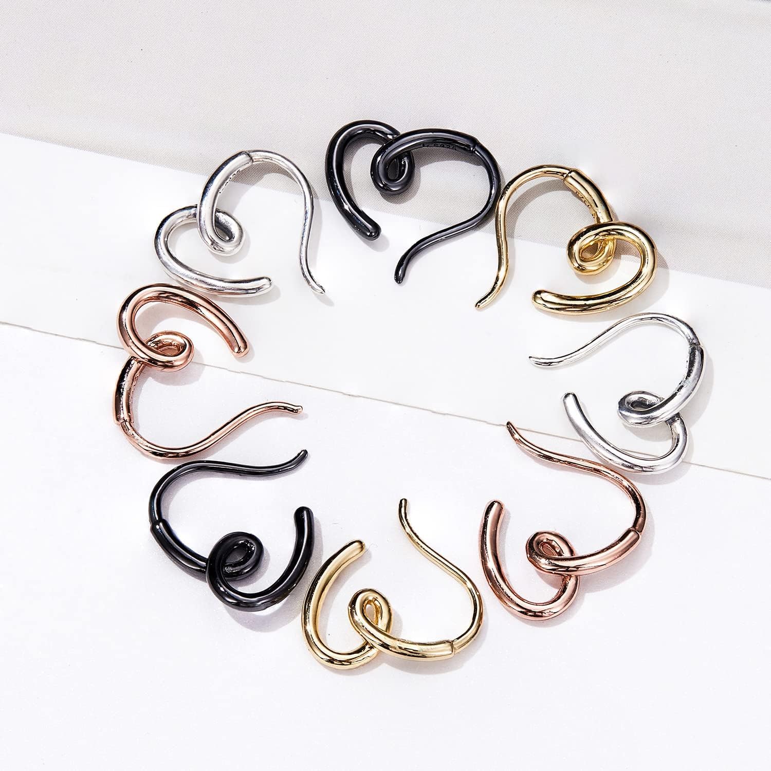Minimalist Heart Hoop Earrings for Women Cute Hoop Earrings Dainty Hearts Jewerly - Image 6