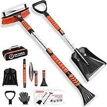 Ultimate 4-in-1 Car Snow Removal Kit: 42'' Extendable Brush, Pivoting Head Scraper & 39'' Emergency Shovel