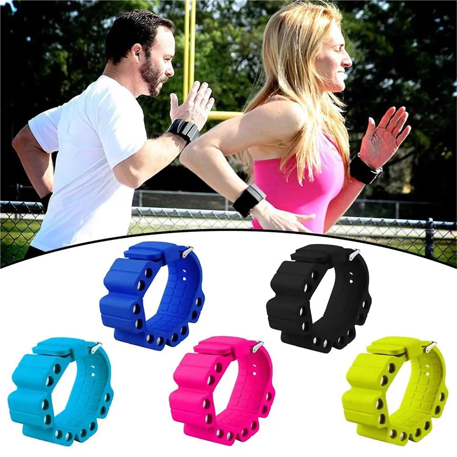 Cavigliere Pesi 2 pesi da polso in silicone regolabili, indossabili, for esercizi di fitness, camminata, jogging, yoga, palestra