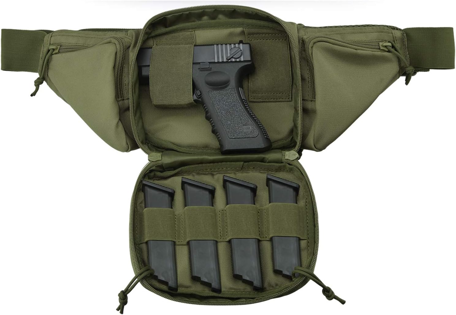 Tactical Fanny Pack Pistol Pouch Ultimate Fanny Pack Holster Fits 1911, Glock, H&K, Ruger, S&W M&P Shield, Taurus, Sig Sauer, Springfield, Beretta, Kimber, Walther, and More
