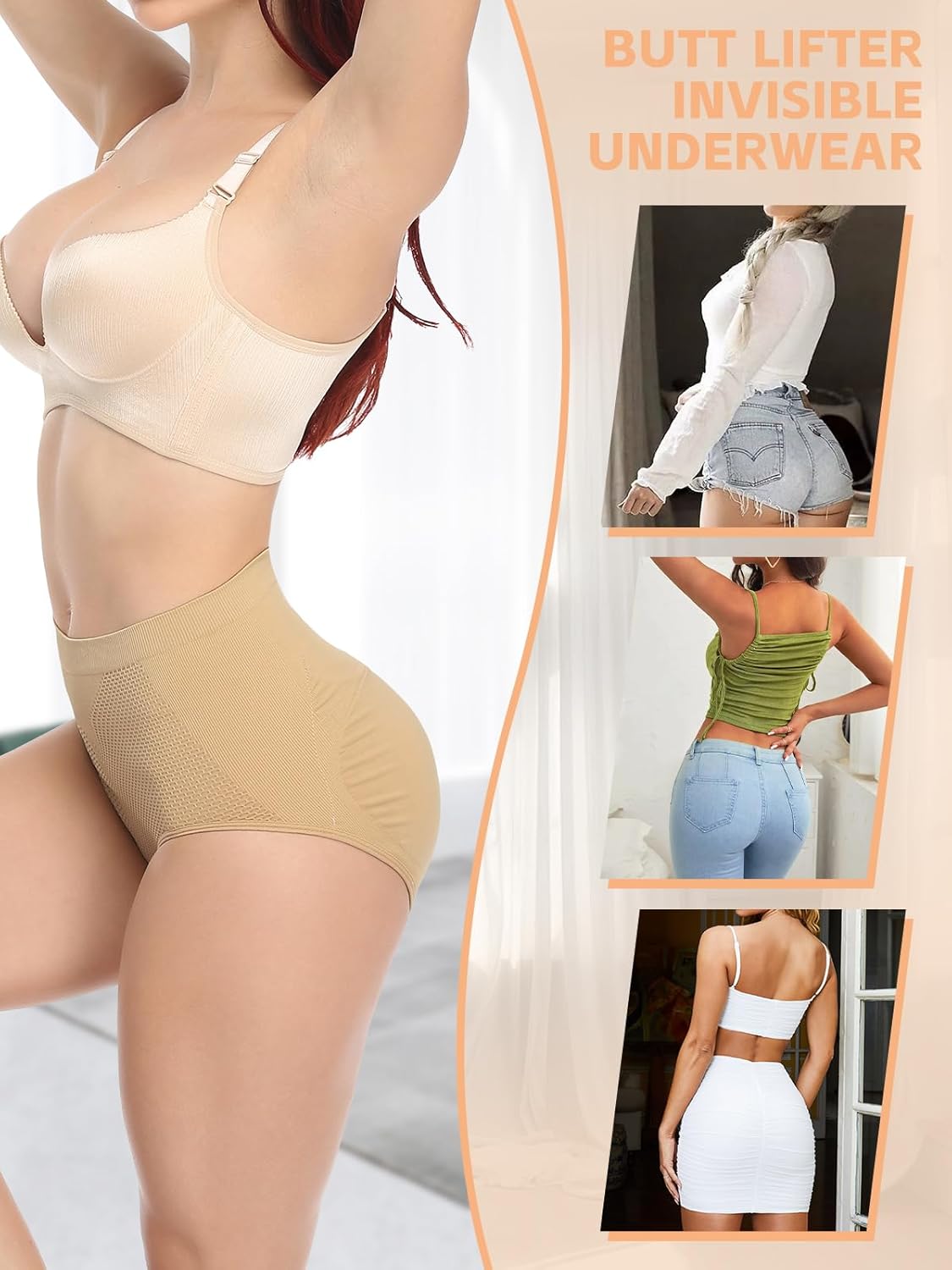 JOYSHAPER Butt Lifter Panties for Women Butt Pads Shapewear Tummy Control Underwear Panty Padded Hip Enhancer Brief - Image 5