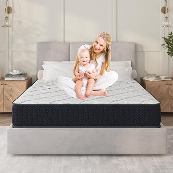 anwickjeff Full Size Mattress, 10 Inch Mattress in a Box, Memory Foam Hybrid Matress with Individual Pocket Spring for Motion Isolation, Pressure Relief, Medium Firm Feel, CertiPUR-US Full
