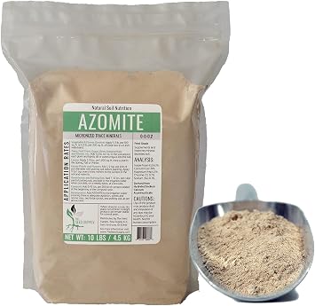 10 Pounds of Azomite - Organic Trace Mineral Powder - 67 Essential Minerals for You and Your Garden - Bulk by Raw Supply