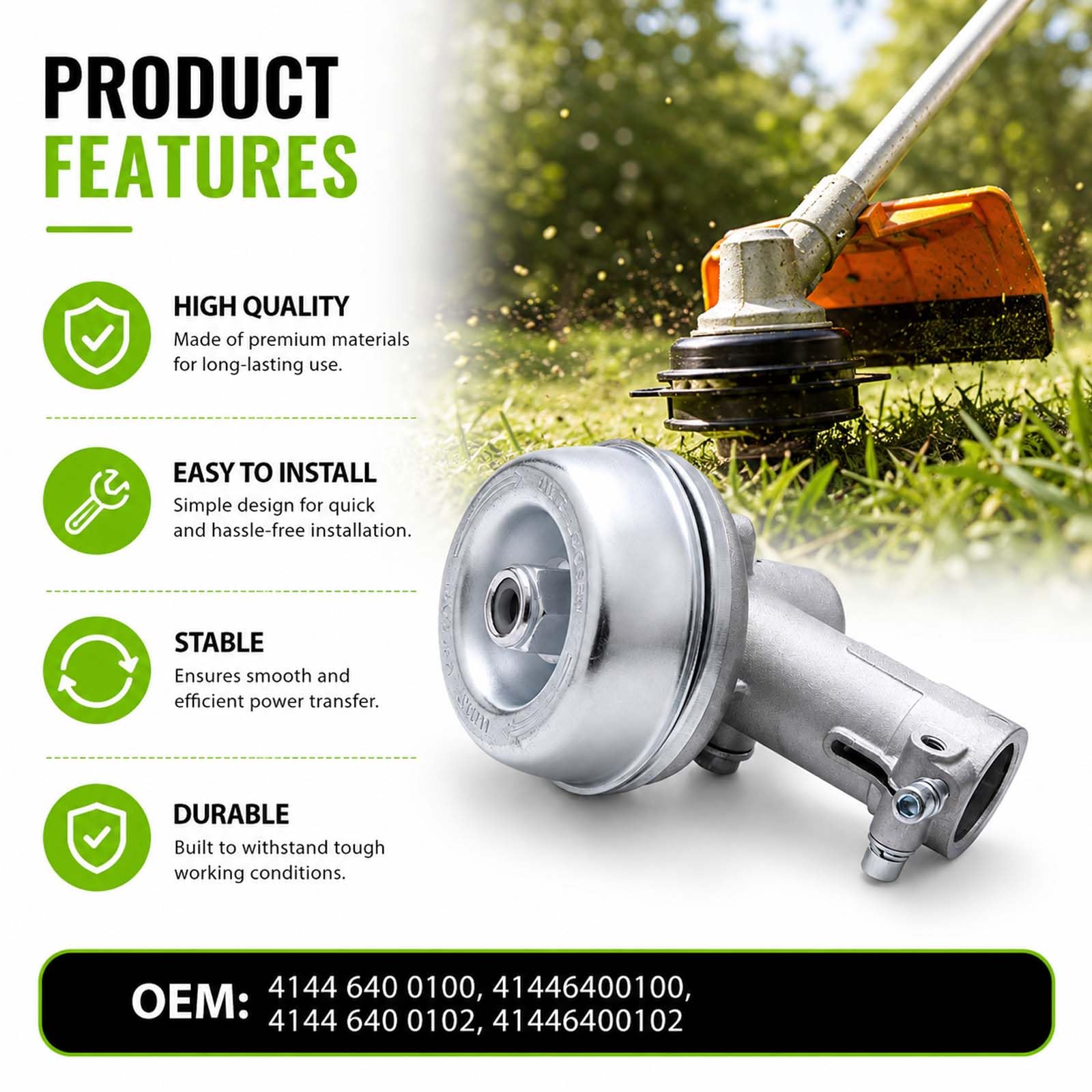 Cabezal de engranaje para desbrozadora Stihl FS55 FS55C FS56R FS70 FS70R