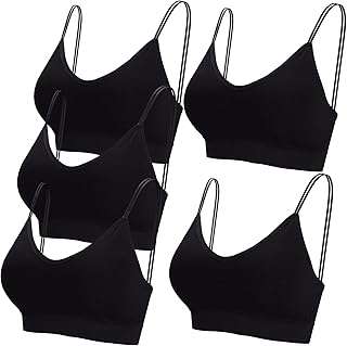 5 Piezas Sujetador de Camisola con Tirantes Bralette Sin Aros para Mujer