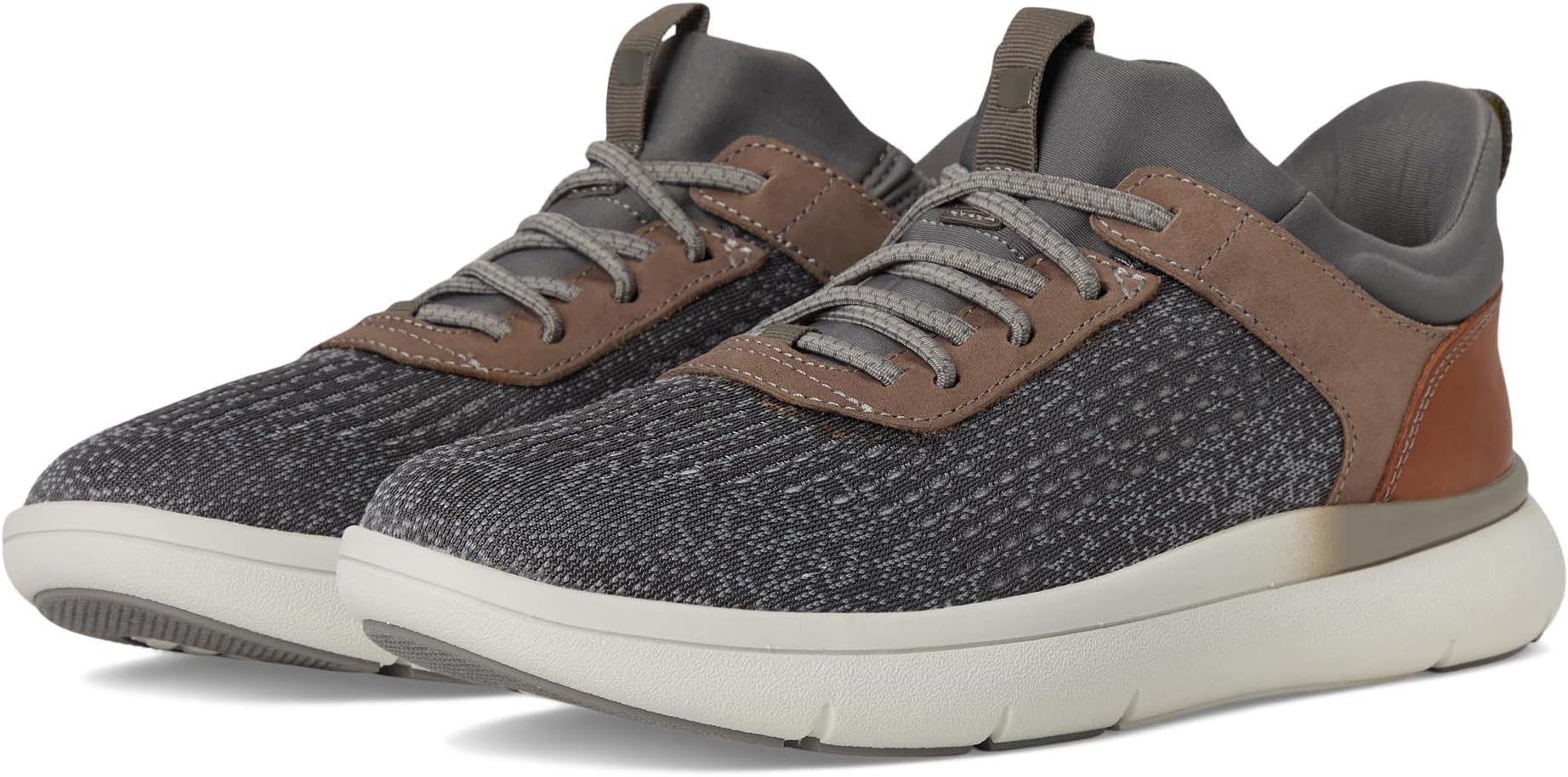 - Mens Fleet Knit Elastic Lace Sneakers